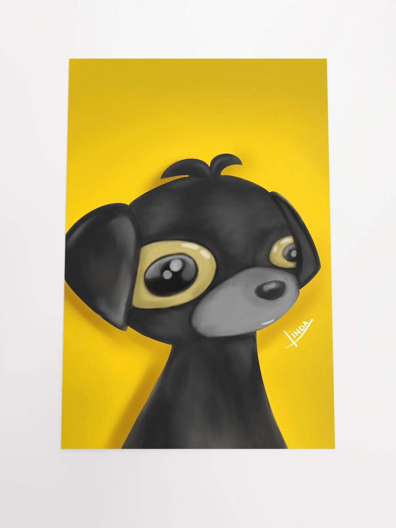 Chibi Black Dog Portrait product image (1)