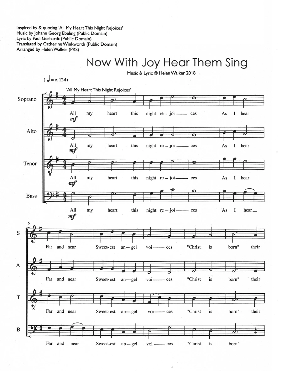 Now With Joy Hear Them Sing (Choral - SATB unaccompanied) product image (1)