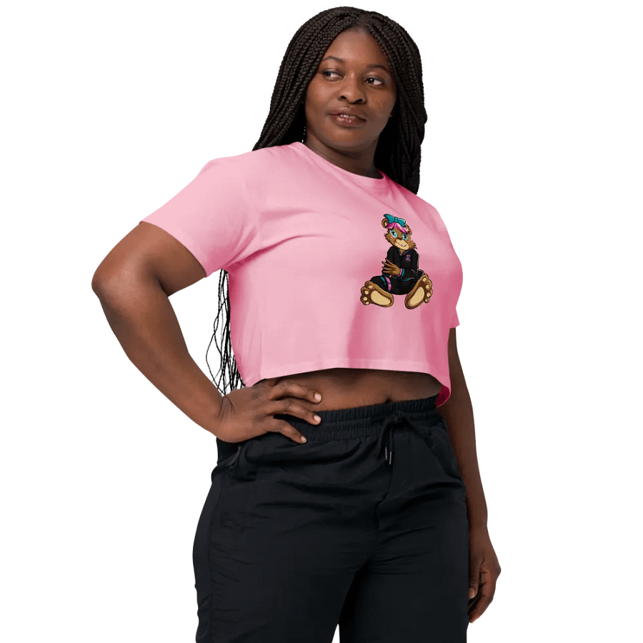 Sitting Girl Bear AS Color Women's Crop Top product image (5)