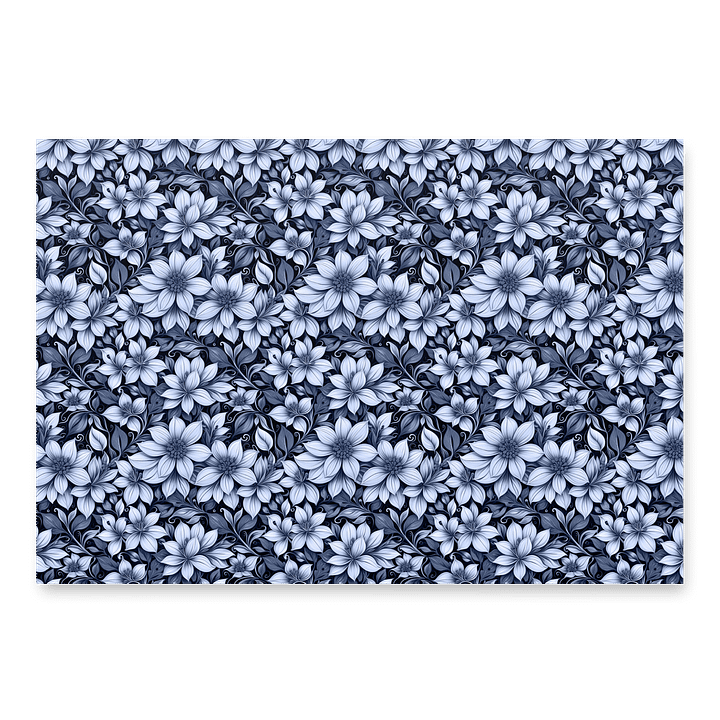 Indigo Flowers Paper Sheet product image (2)