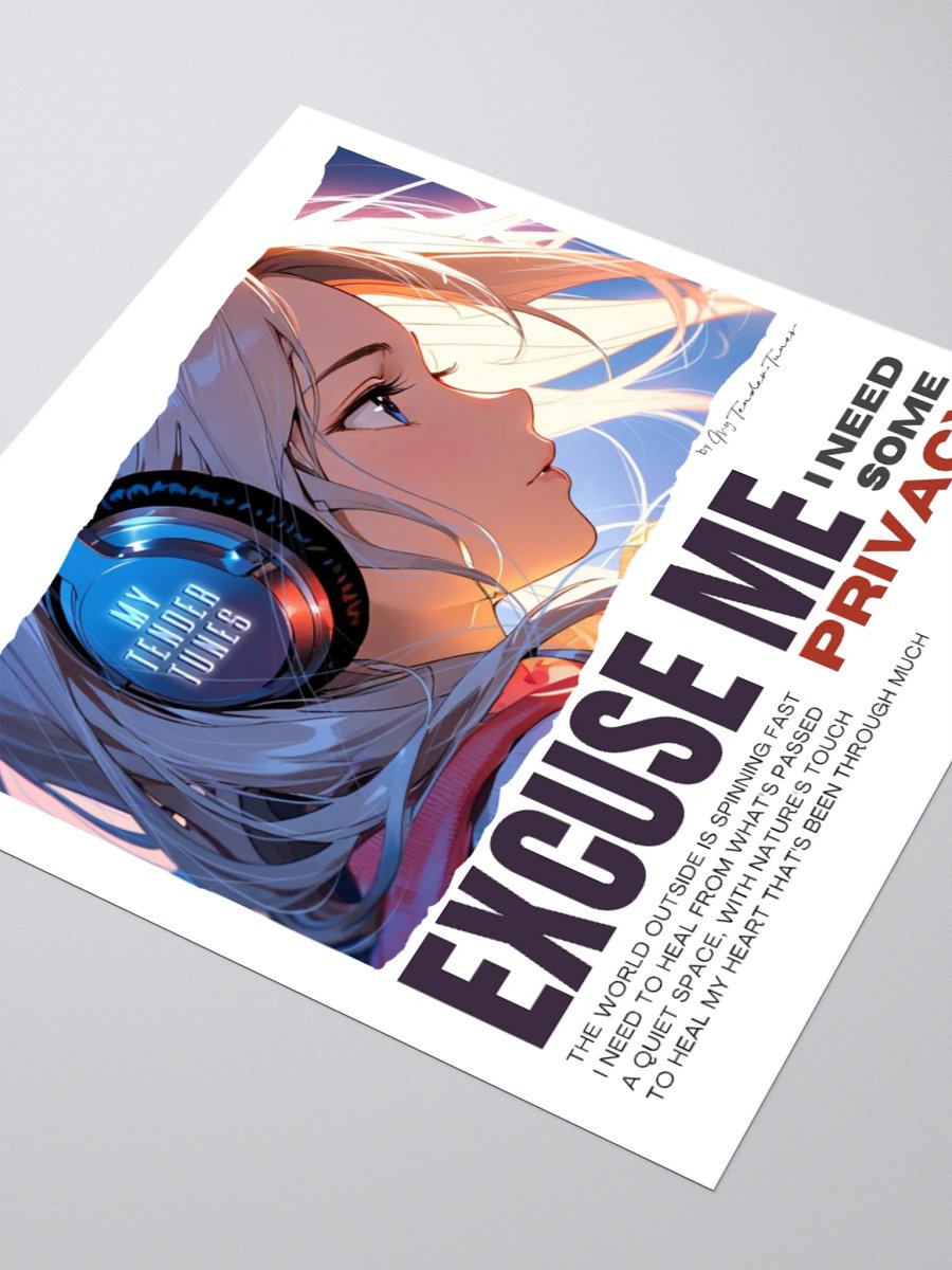 EXCUSE ME, I NEED SOME PRIVACY - Original Lyric Art Sticker product image (3)