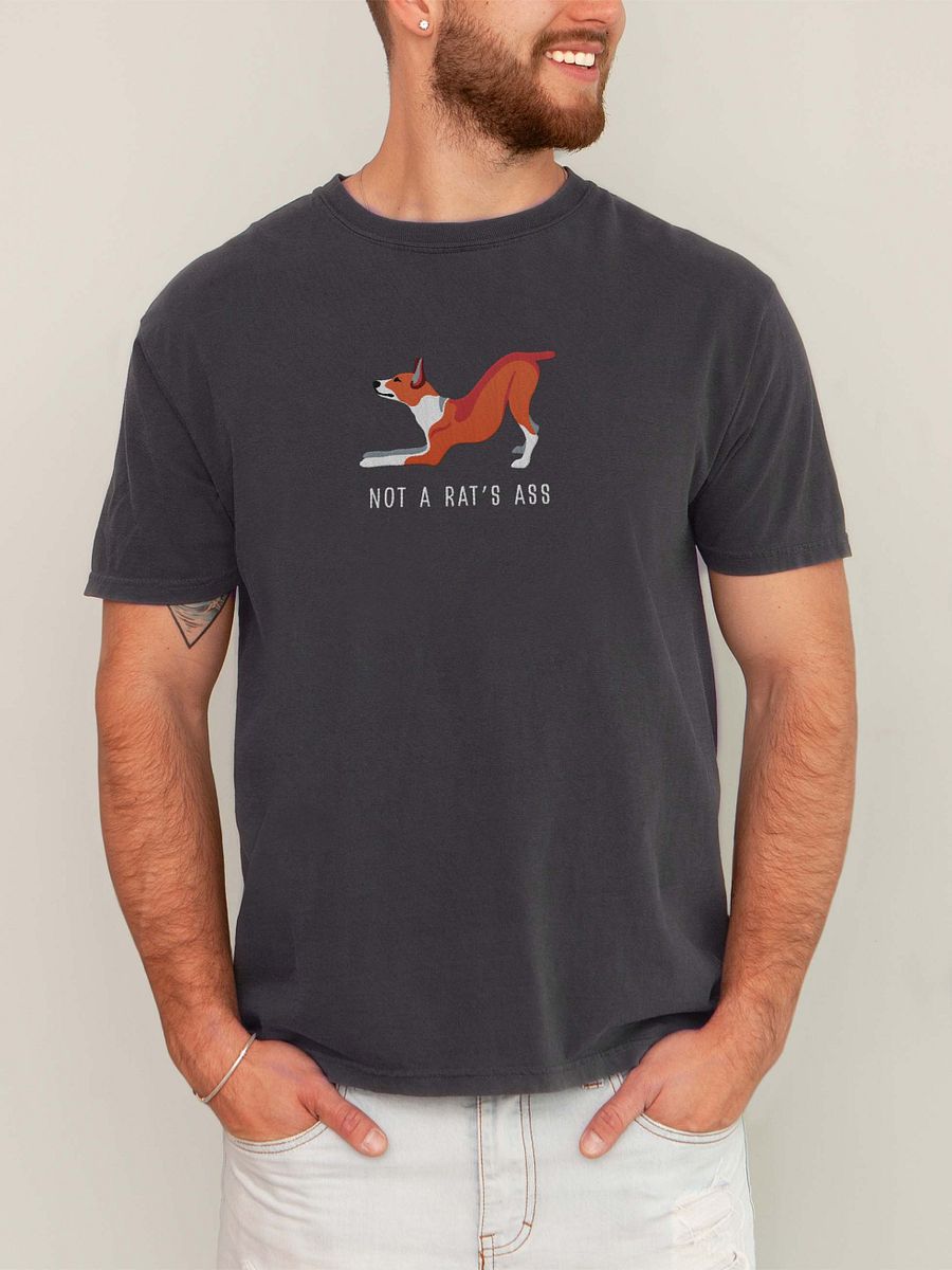 Not a Rat's Ass T-Shirt(Embroidered) of a Rat Terrier(Red & White) product image (2)