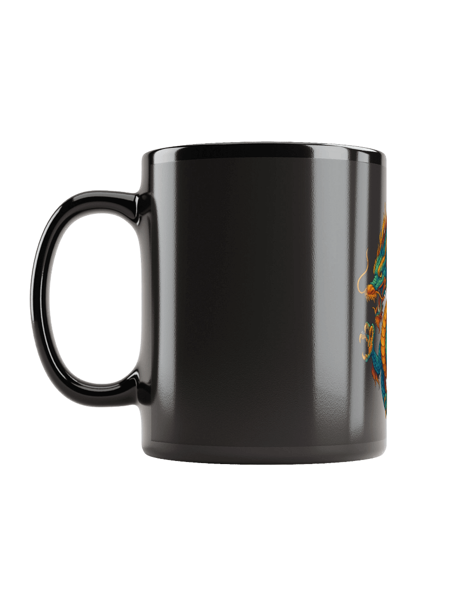 🐉 Dragon Flame Mug – Black Glossy Edition 🔥 product image (3)