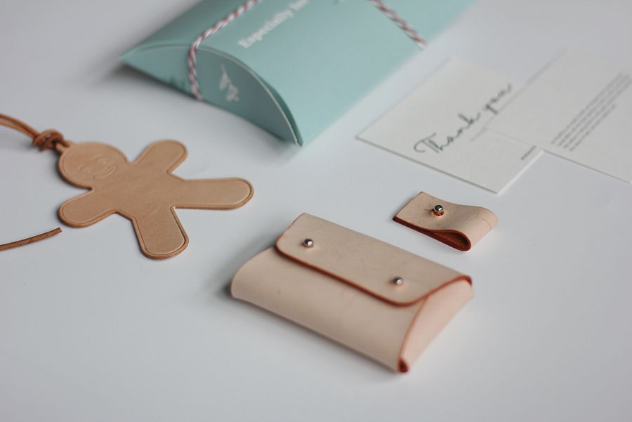 Christmas Gift Vegetable Tanned Leather Cardholder Gift Box product image (5)