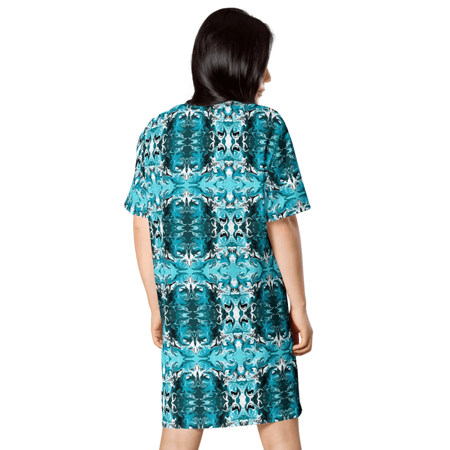 Blue Swirl T-Shirt Dress product image (11)