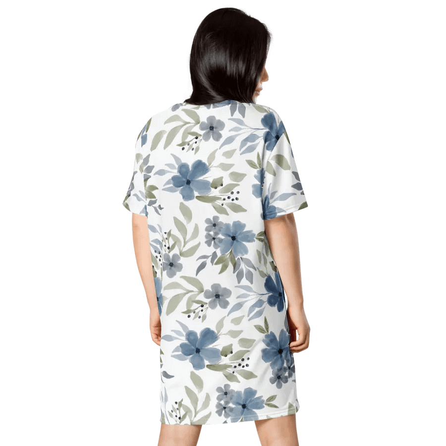 Blue Blossom Bliss T-Shirt Dress product image (2)