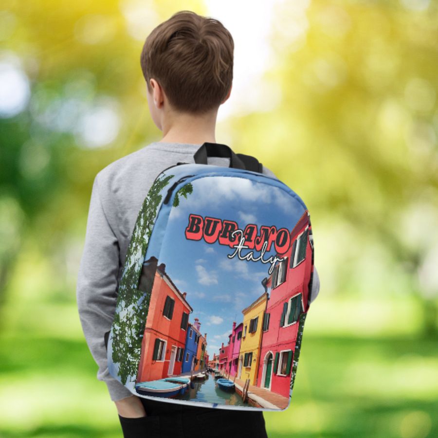 Burano Italy All Over Print Backpack product image (8)