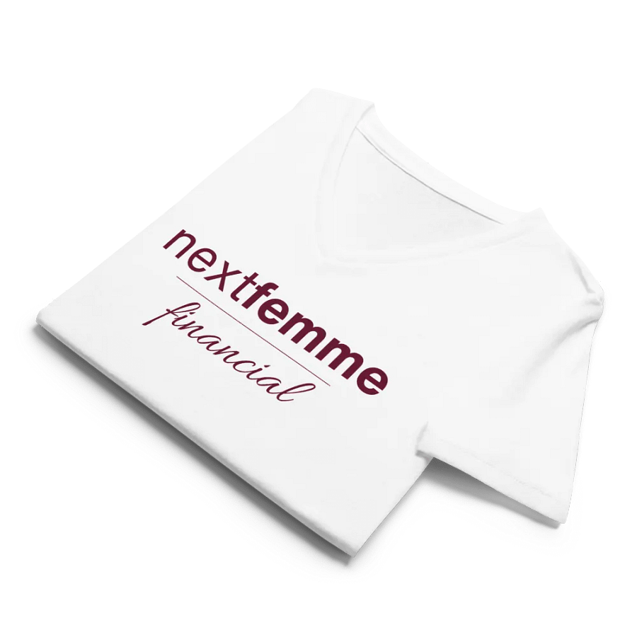Relaxed V-Neck Tee with Maroon Logotype product image (10)