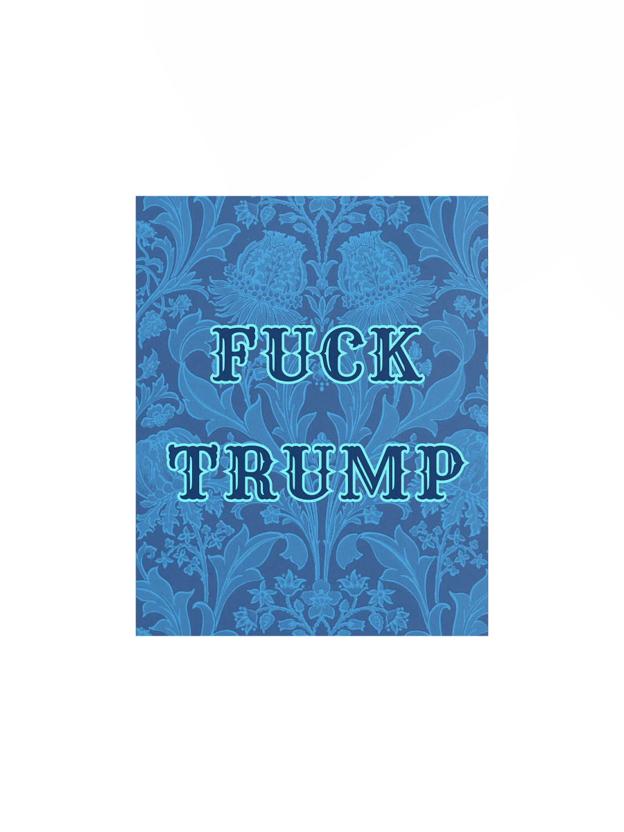 F*ck Trump Blue Vintage Wallpaper Print product image (1)