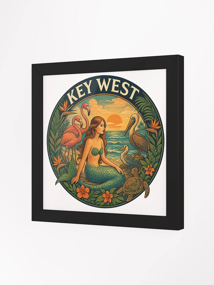 Key West Framed Poster with Mermaid, Birds, and Turtle product image (25)