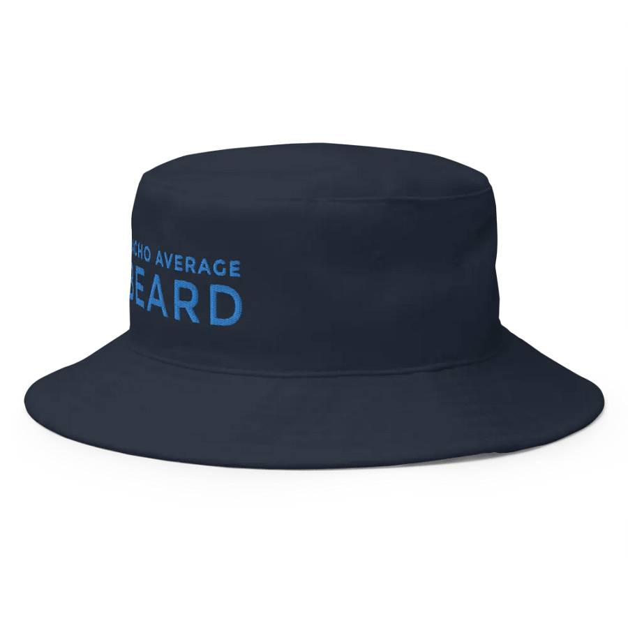 Nacho Average Beard Navy Bucket Hat (Aqua/ Teal Embroidery) product image (2)