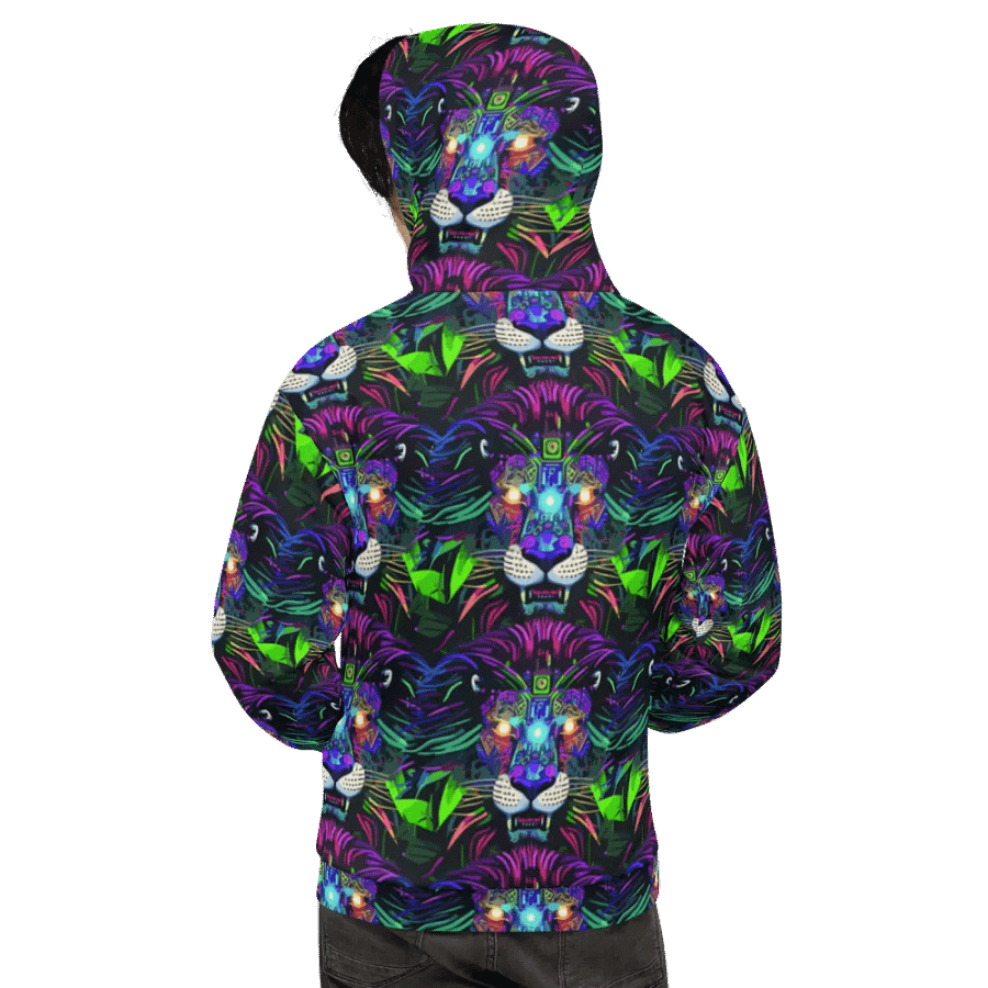Jungle Rave Lion All Over Hoodie product image (1)