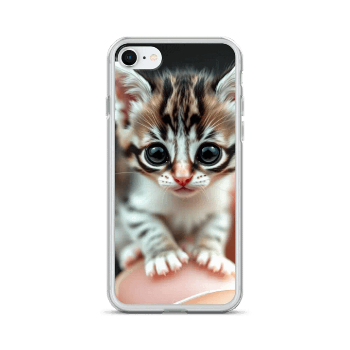 Striped Kitten on a Finger iPhone® Clear Case product image (24)