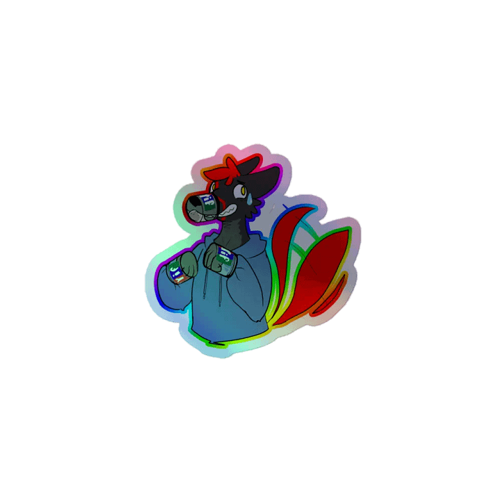 Stuck in the peanut butter Holographic Sticker product image (1)
