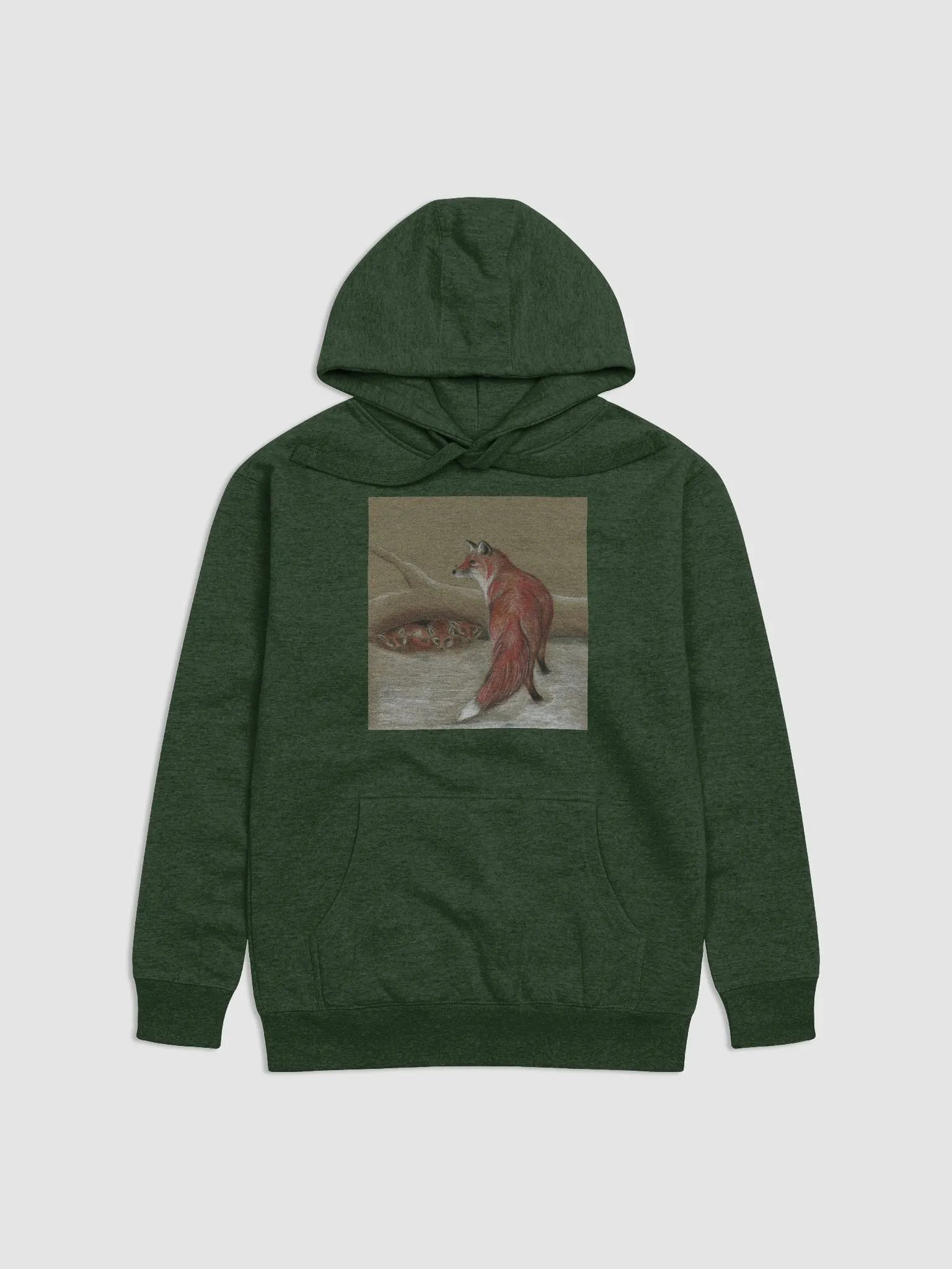 red fox and cubs hoody product image (13)