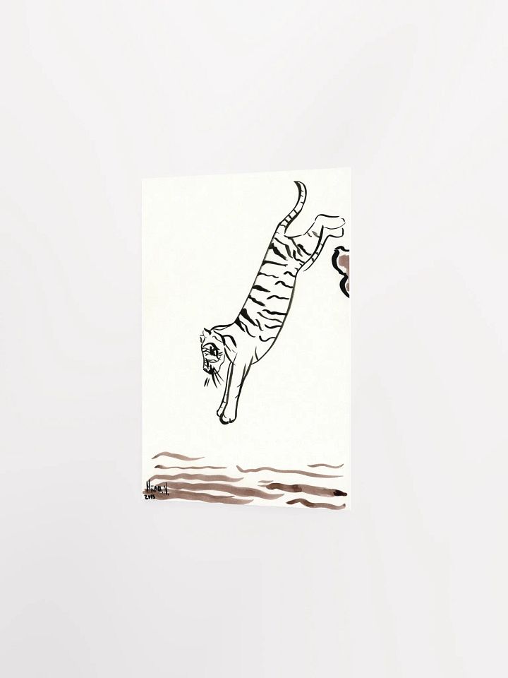 Jumping Tiger Art Print product image (4)