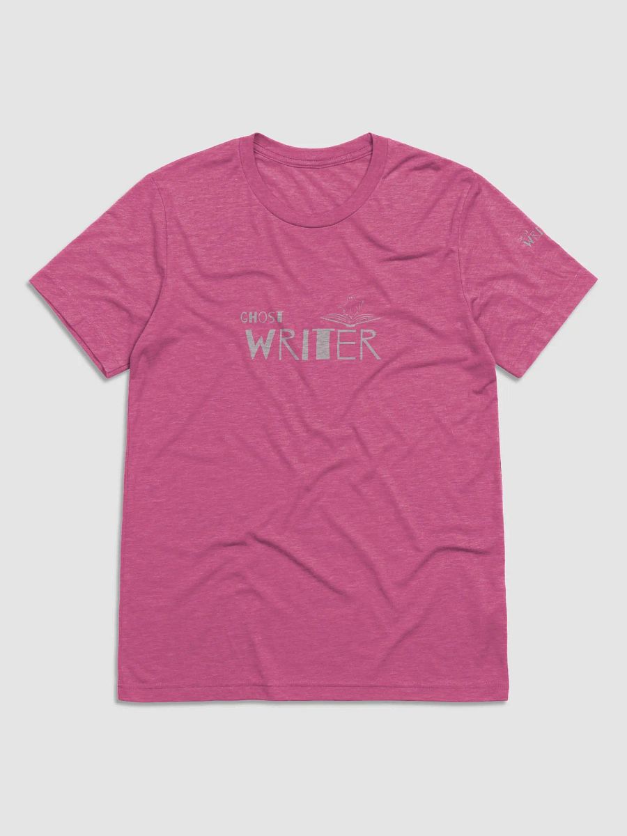 Ghost Writer Silver Text Spook Book Triblend T-shirt product image (3)
