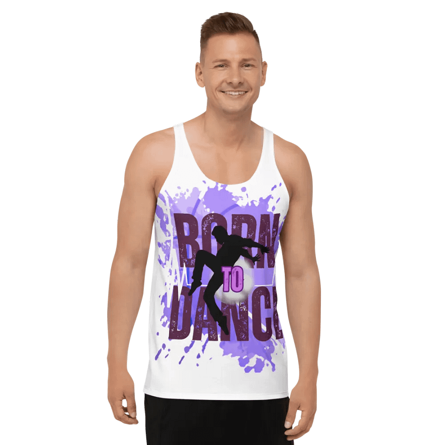 Born to Dance His Silhouette Energetic Vibes Full Print Tank product image (8)