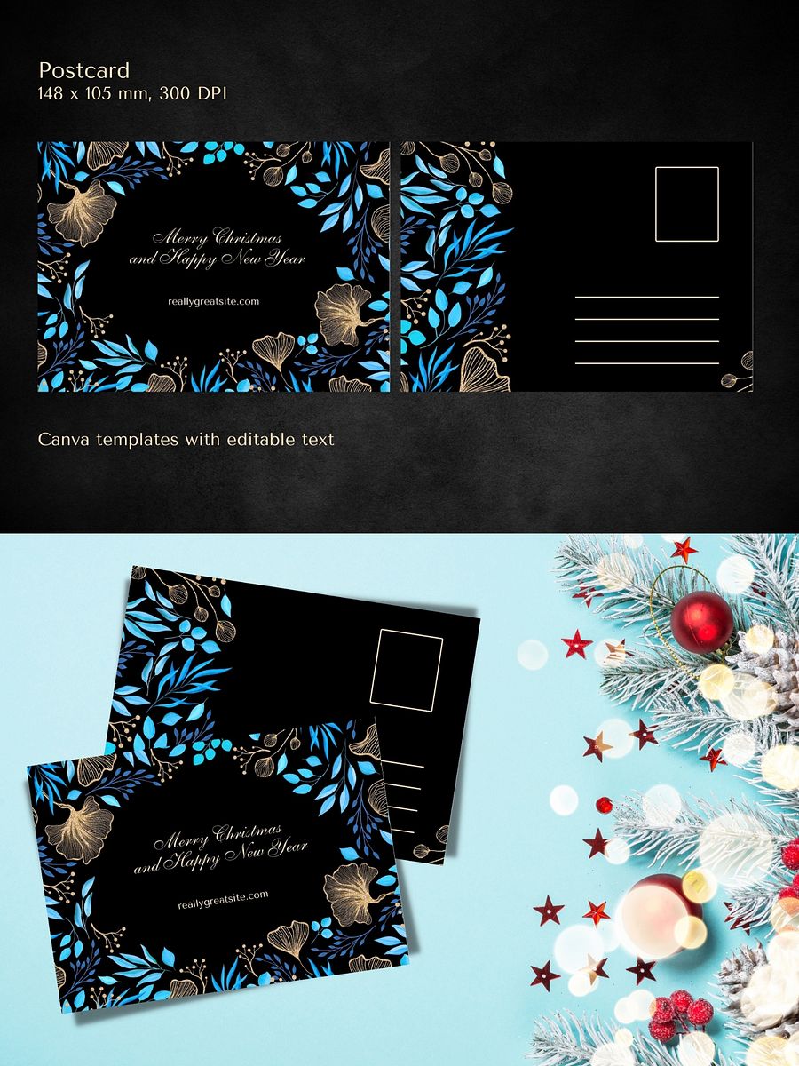 Blue & Gold Watercolor Bundle product image (9)
