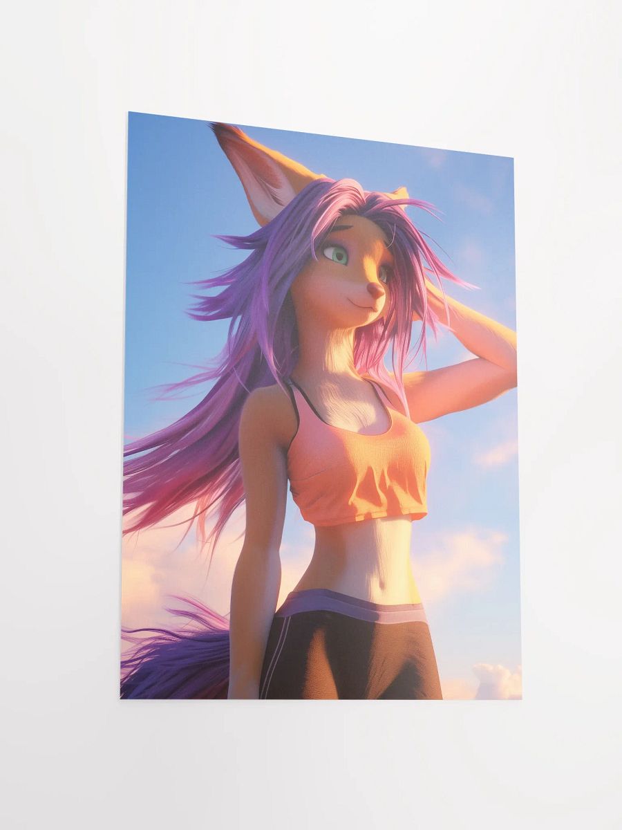 Fox Girl Sunset Poster product image (5)