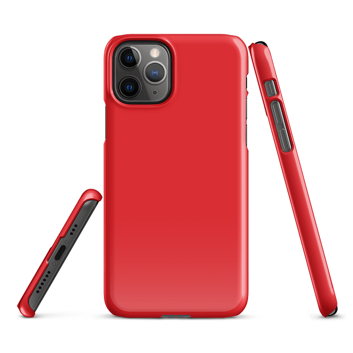 Tomato Red Solid Color iPhone® Glossy Snap Case product image (2)