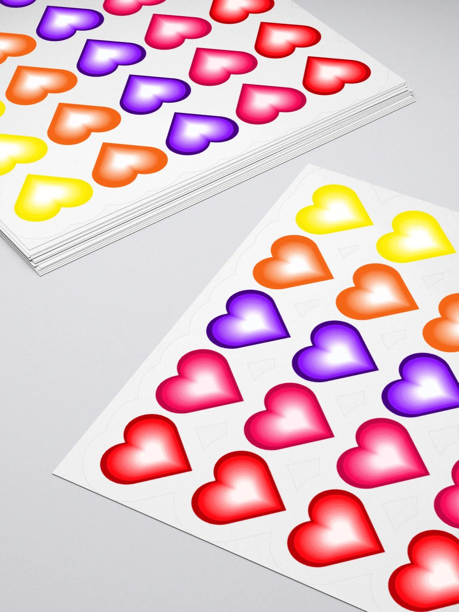 Vibrant Colorful Valentine's Hearts Stickers product image (10)