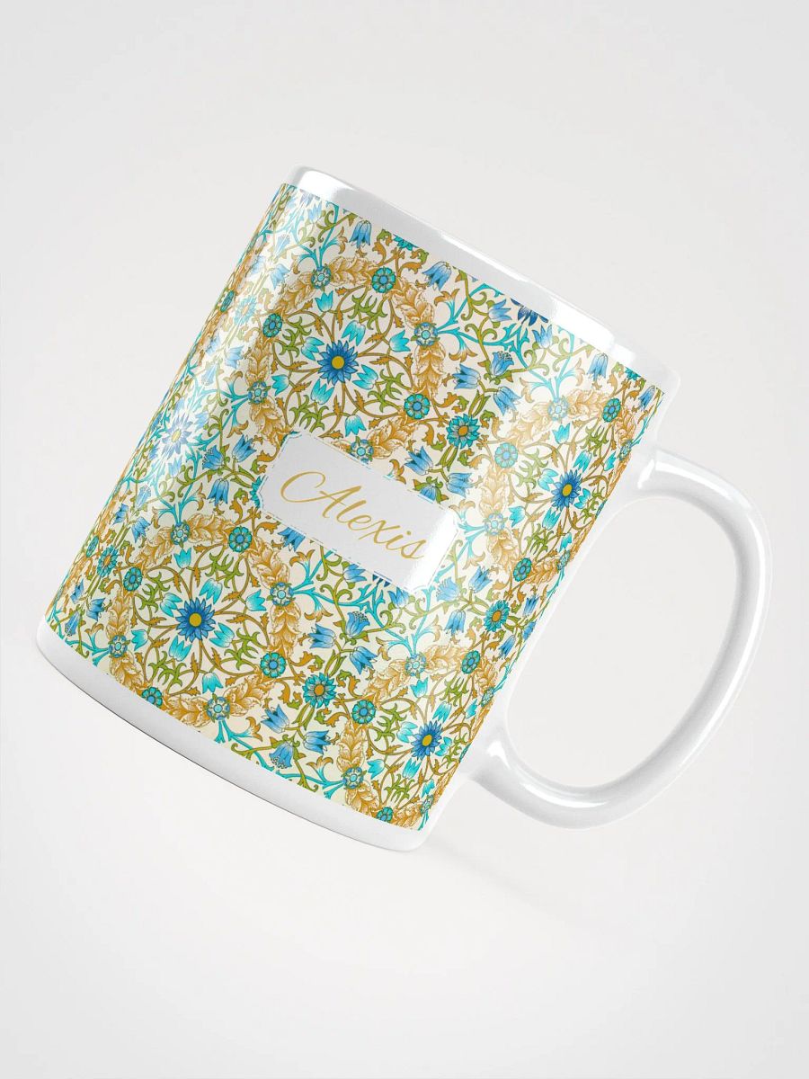 Personalized Vine Pattern White Glossy Mug product image (4)