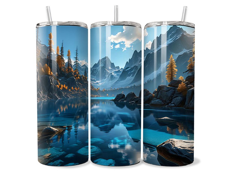 Tranquil Mountain Escape Tumbler - 20oz Stainless Steel product image (1)
