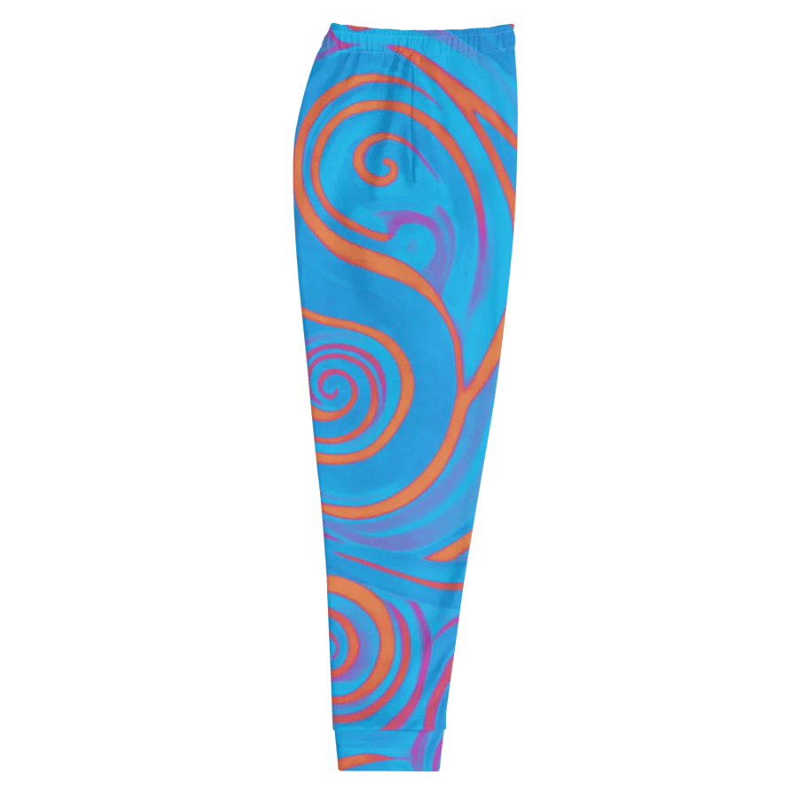 Funky Blue Dreams Liquid Tie-Dye Men's Joggers product image (9)