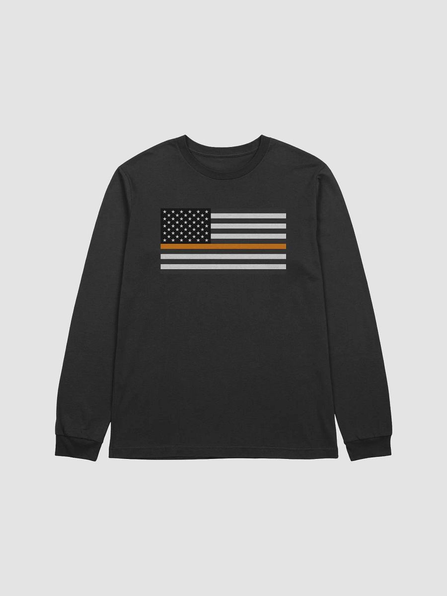 Orange Stripe American Flag Long Sleeve Tee product image (1)