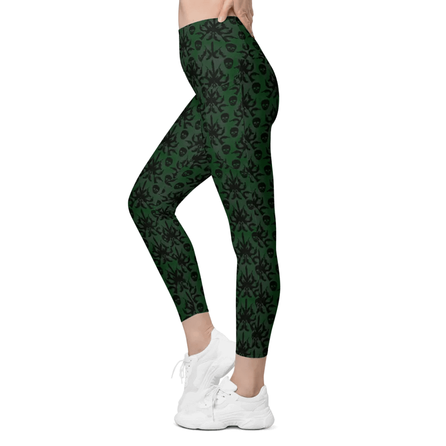 Gothic 2A High Waist Pocket Leggings - Green product image (8)