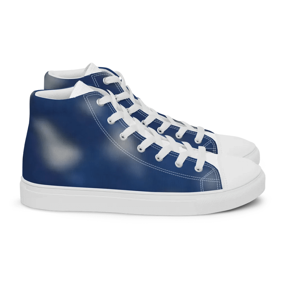 Men's cloudy blue high top canvas art sneakers / cloudy product image (10)