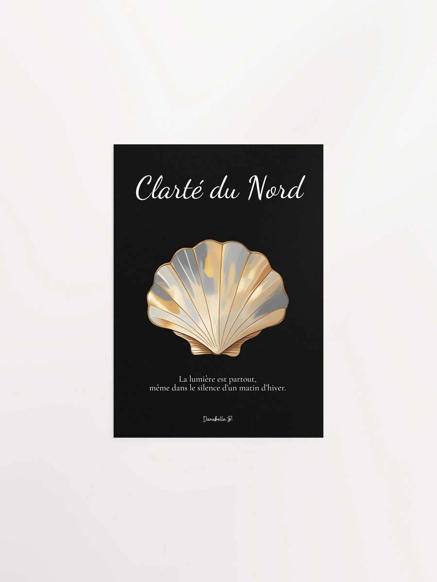 Poster artistique - Coquille Saint-Jacques - Clarté du Nord - Cadeau Déco Energie Vibratoire product image (1)