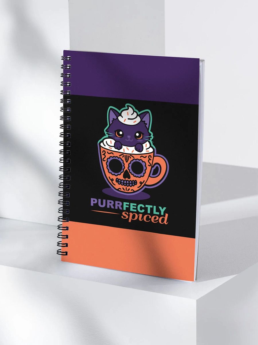 Purrfectly Spiced Dotted Spiral Notebook product image (3)