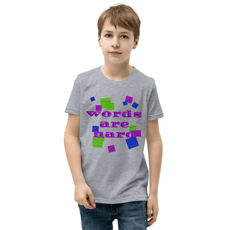 Words are hard Youth T-Shirt product image (12)