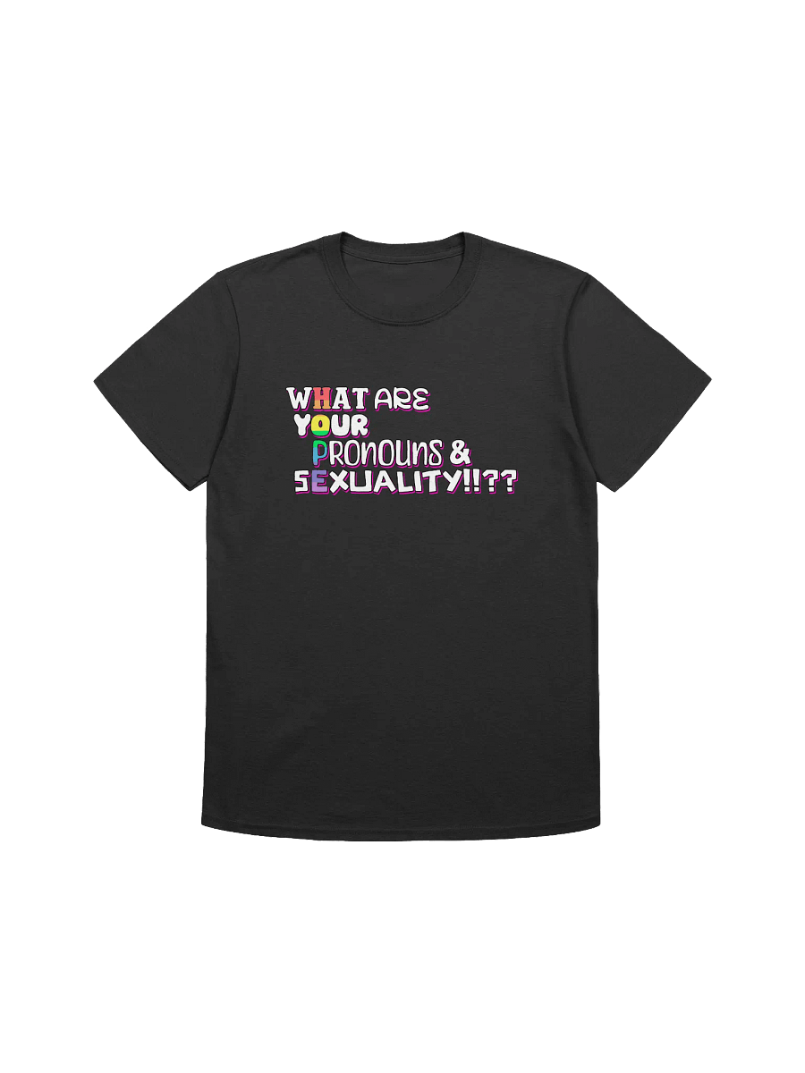 WHAT ARE YOUR PRONOUNS AND SEXUALITY!? - black product image (1)