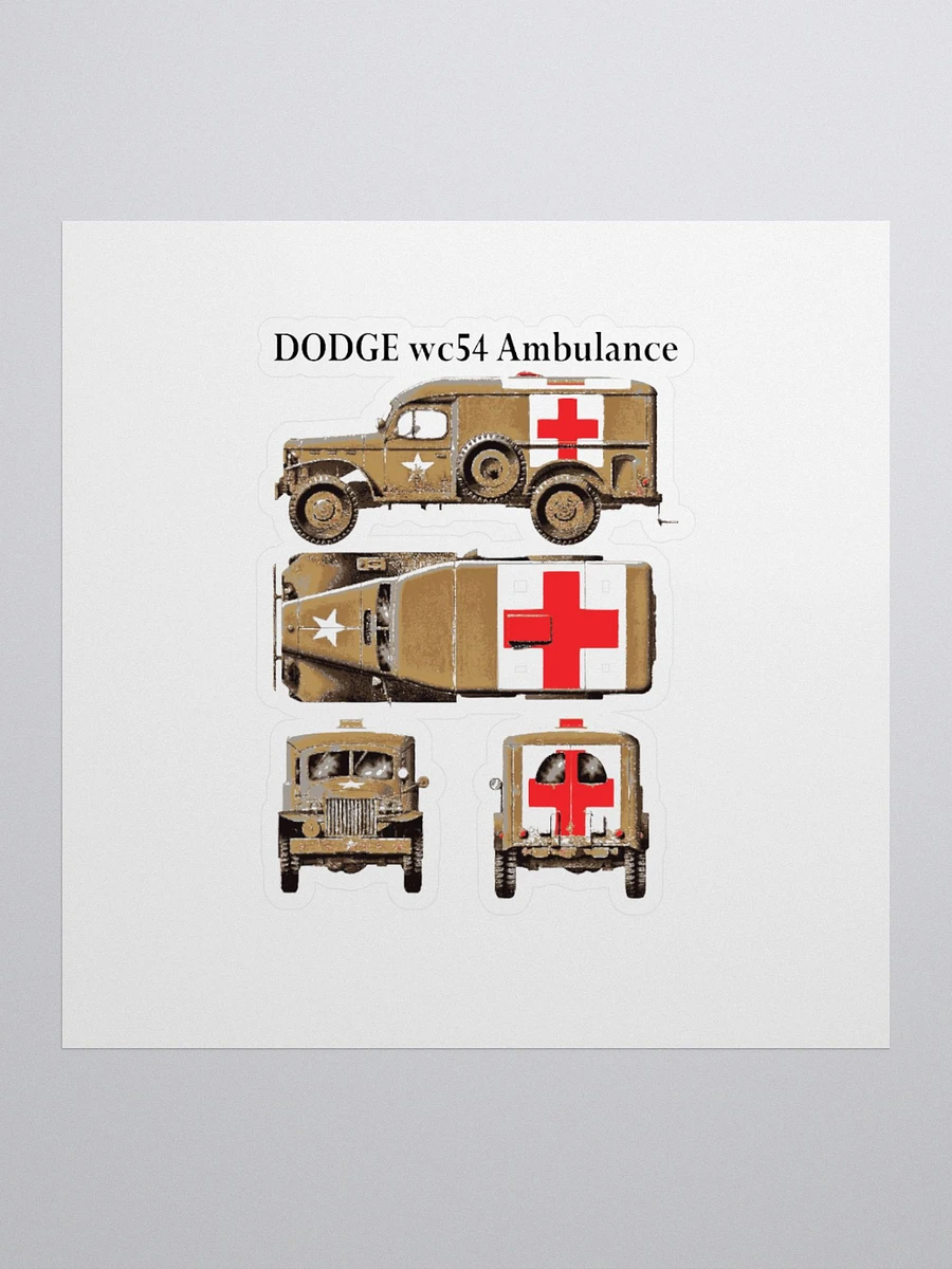 Retro Military Ambulance Kiss Cut Stickers product image (1)