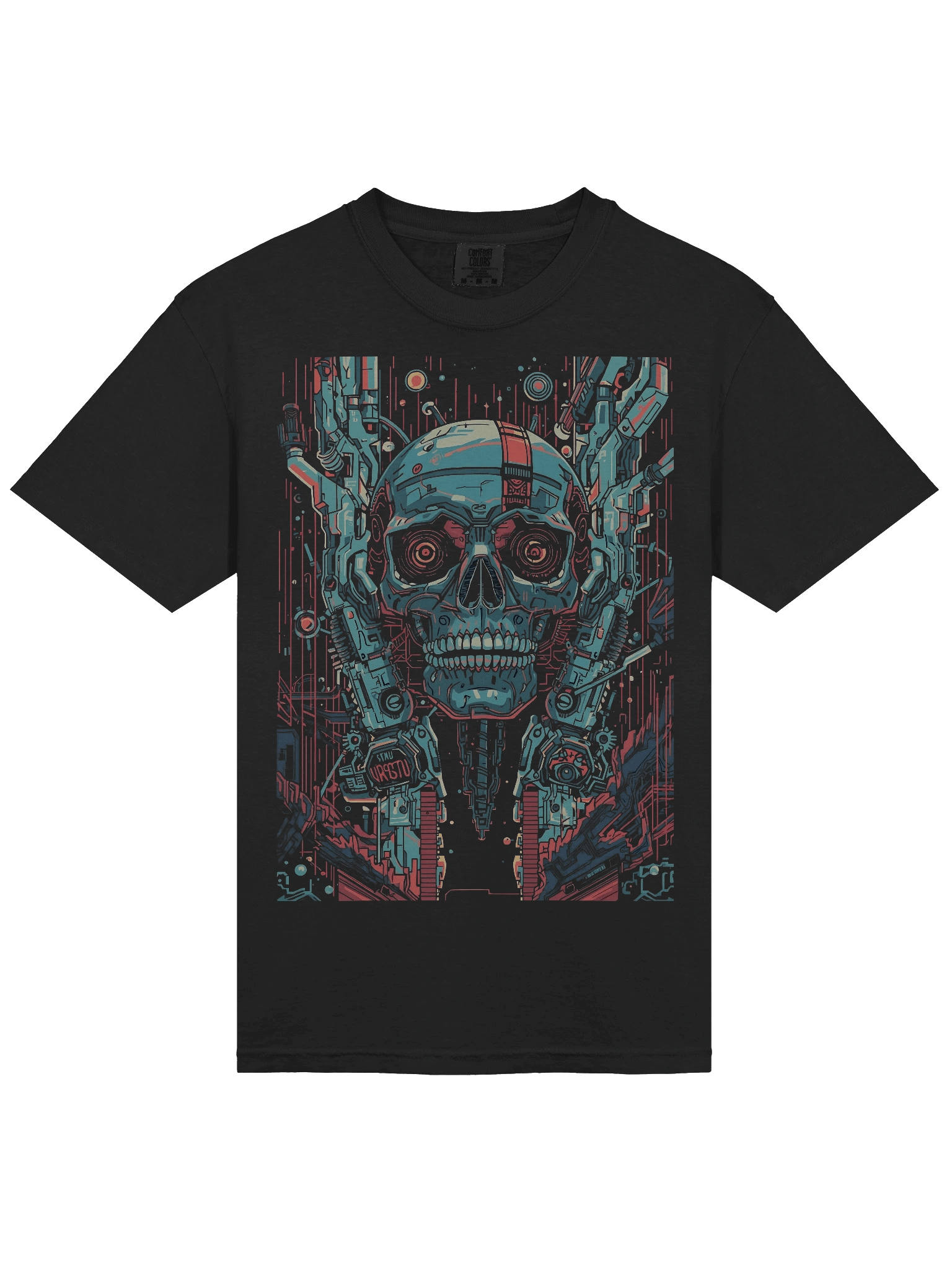 Emerging Cyborg Skull Heavyweight T-Shirt product image (4)