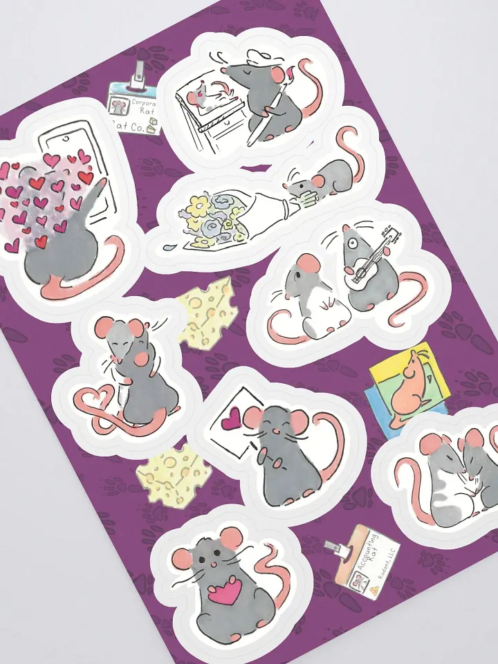 Rats in Love Sticker Sheet product image (1)