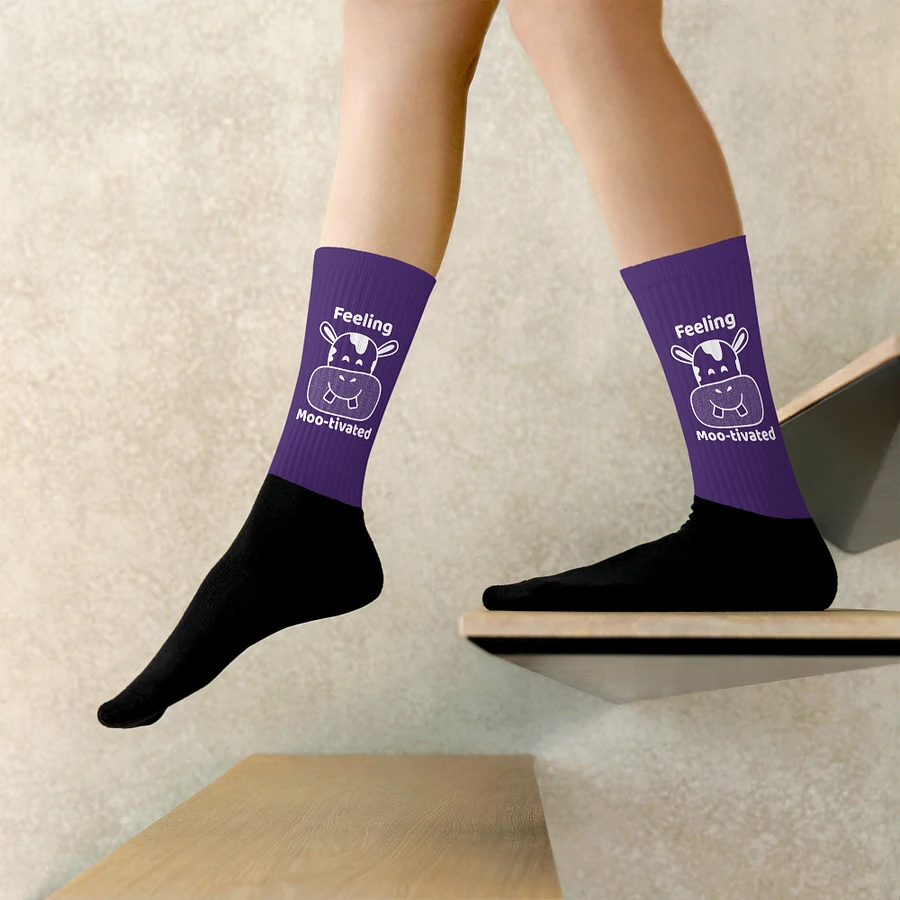 Feeling Mootivated Purple Cow Socks product image (10)