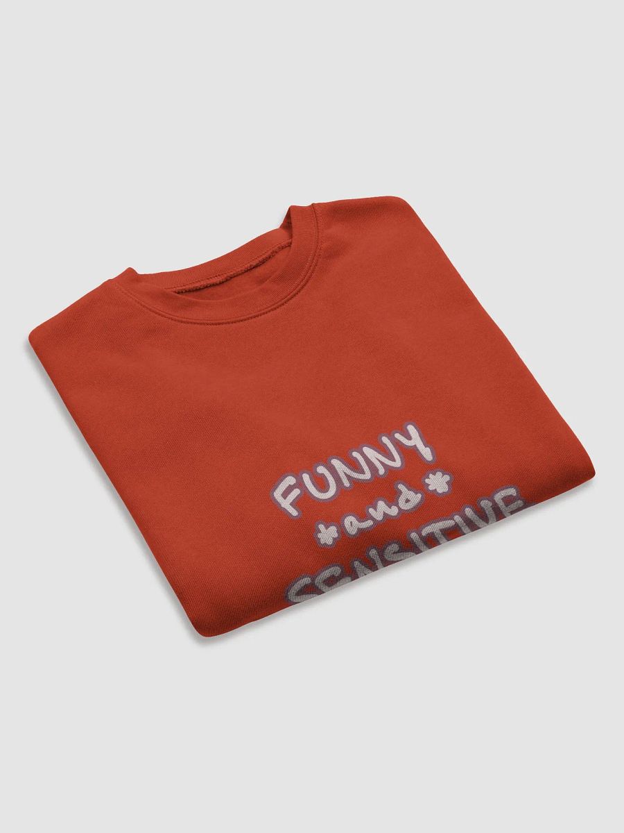 FUNNY *and* SENSITIVE (lined design, #B4899C) women’s fleece crop sweatshirt product image (15)