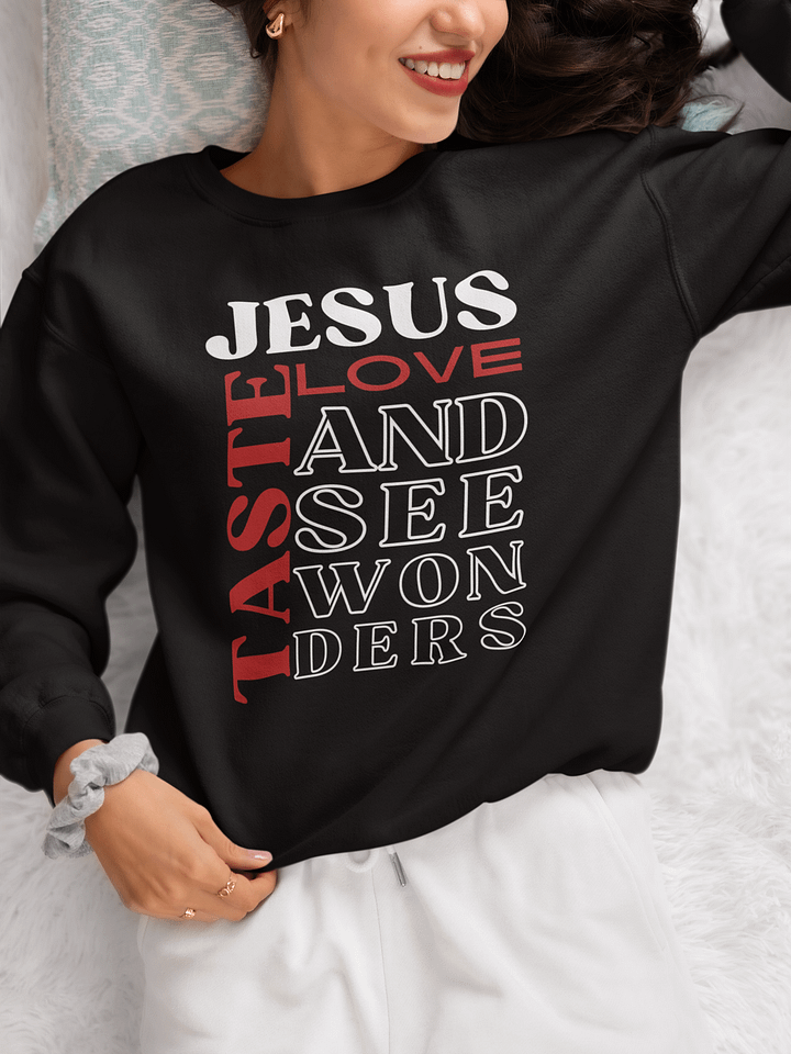 Taste JESUS Love Gildan Christian Sweater product image (6)