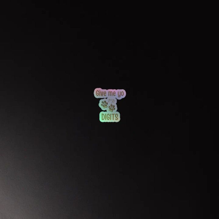 Give Me Yo Digits Kiss-Cut Holographic Sticker product image (2)