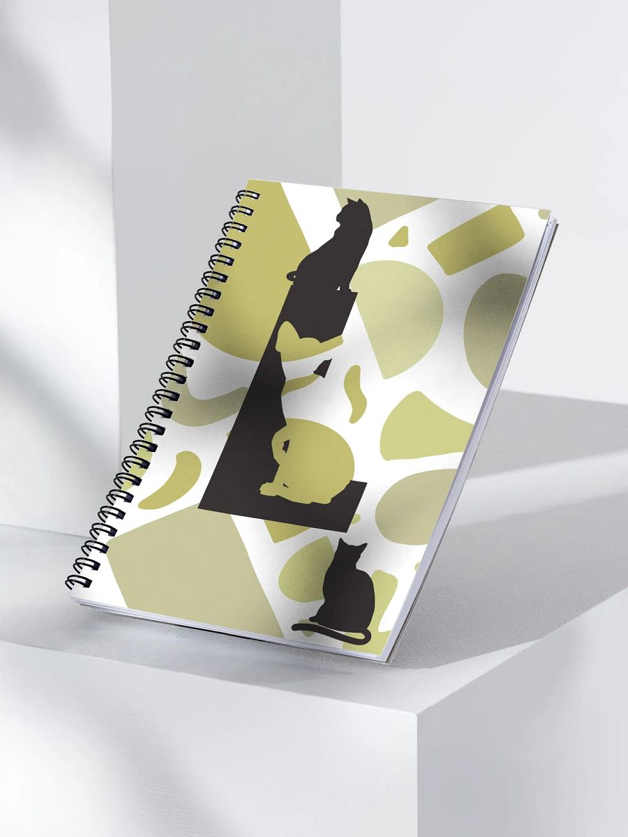 Monogram Letter L Cat Lover Geometric Greens Notebook product image (3)