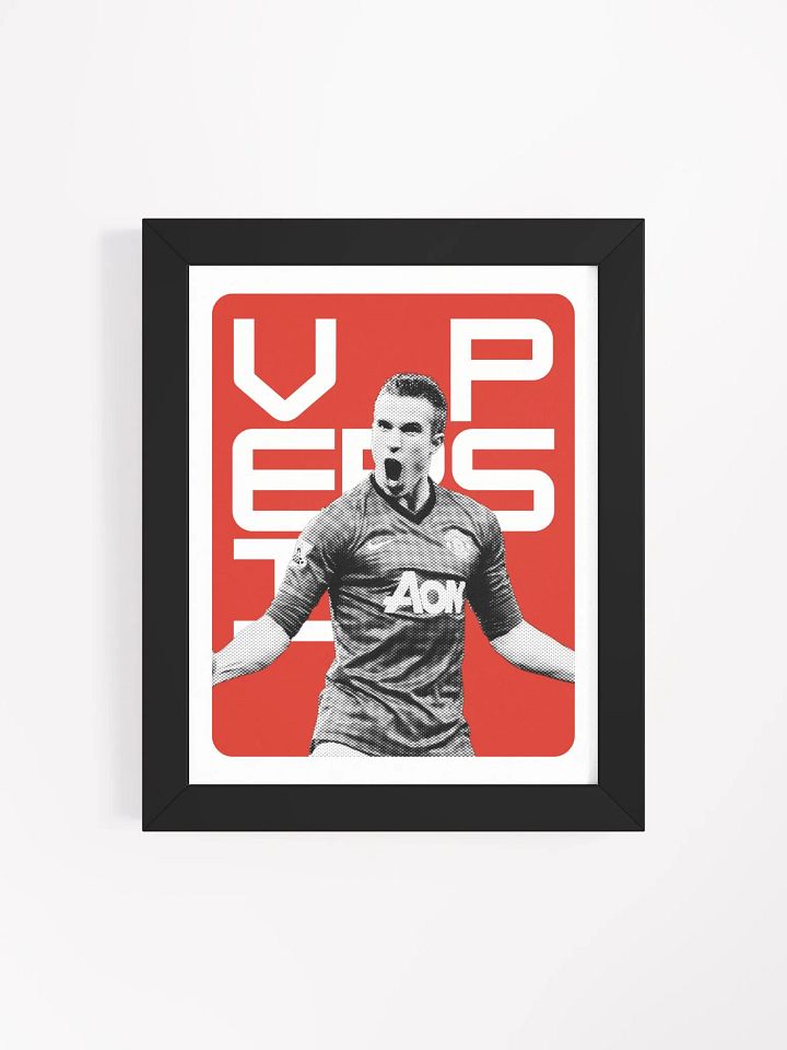 Robin van Persie BW Manchester United Name Art Framed Print product image (1)