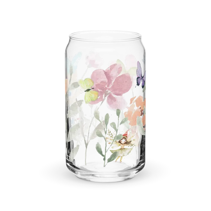Dream of Butterflies & Angels Sipper Glass Can 🌸🦋 product image (1)