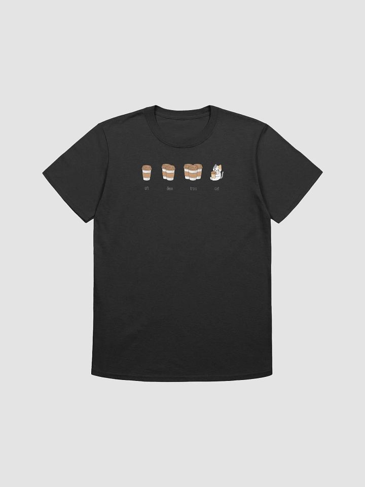 Coffee & Cat Lover T-Shirt (100% cotton) product image (1)