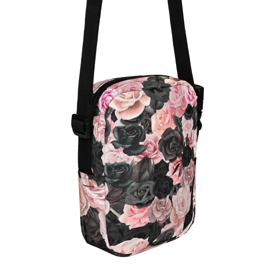 Black and Pink Rose Crossover Bag product image (4)
