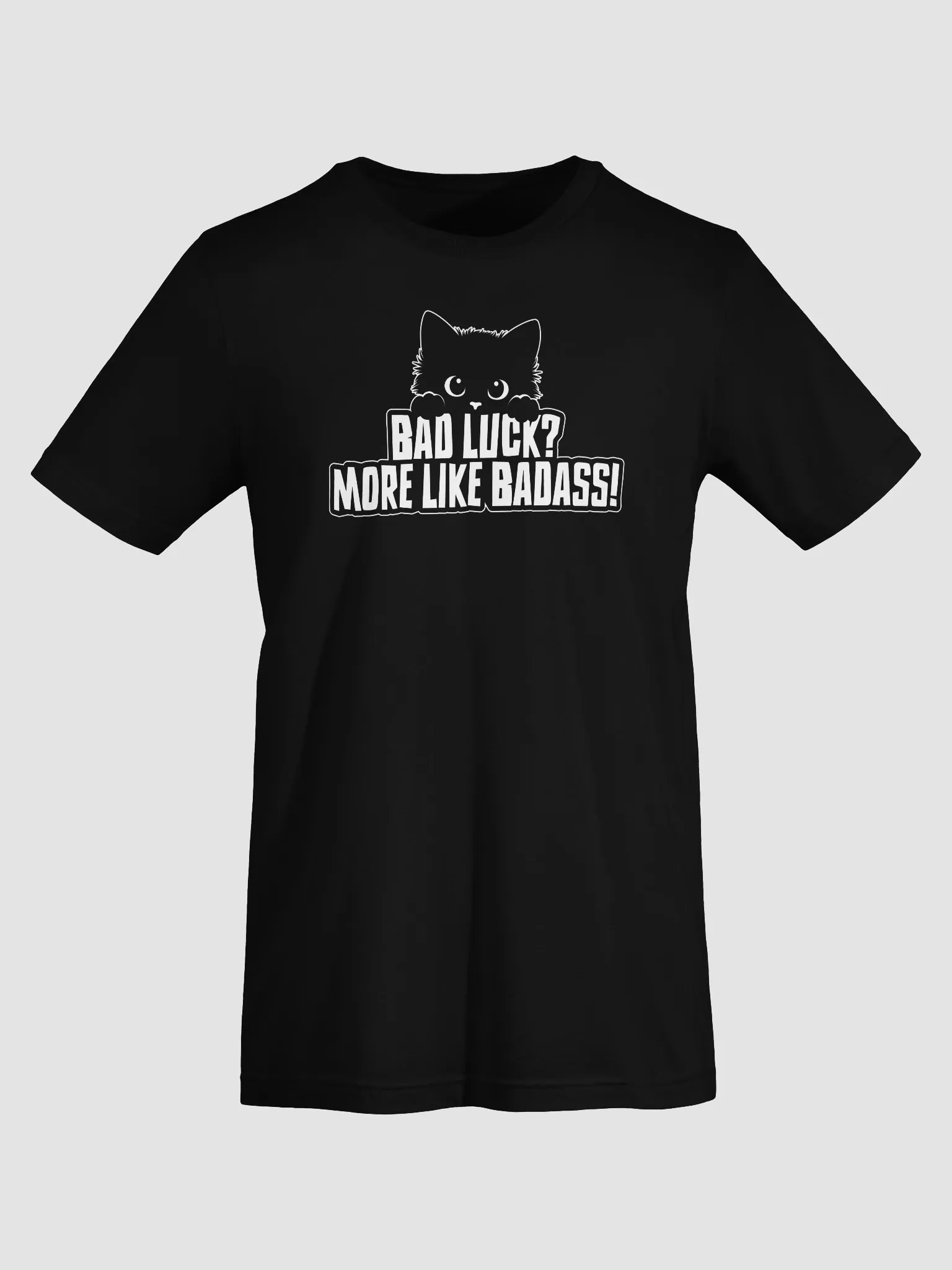 Cute Black Kitten "Badass" Funny Cat Lover Tee product image (3)