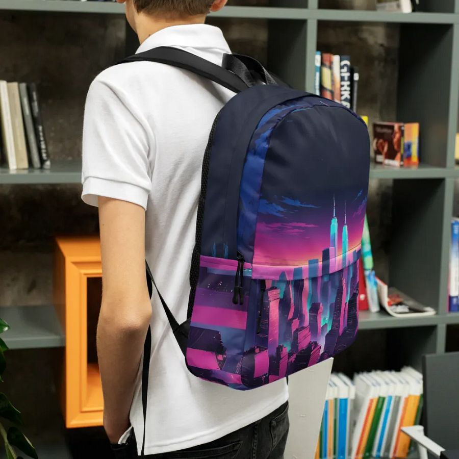 Vaporwave New York City All Over Print Backpack product image (11)